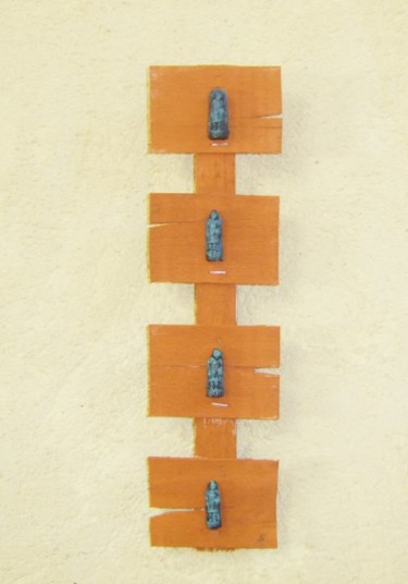 Sculpture intitulée "Mini guerriers chin…" par S Eymond Laritaz, Œuvre d'art originale