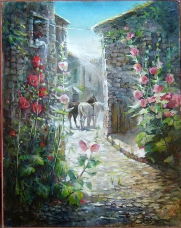 Peinture intitulée "Provence.France" par Eugenie Chervonna (Allet), Œuvre d'art originale, Huile