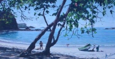 Peinture intitulée "Le Pacifique au Cos…" par Azucena, Œuvre d'art originale, Huile