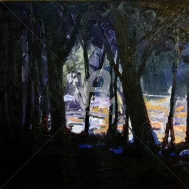 Painting titled "Early morning. . .A…" by Glenda Fell Jones, Original Artwork, Oil