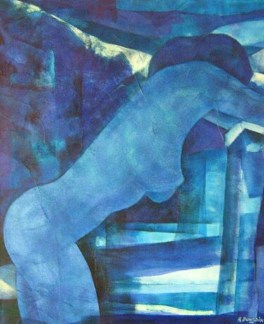 Peinture intitulée "une pose" par Andre Bourdin, Œuvre d'art originale