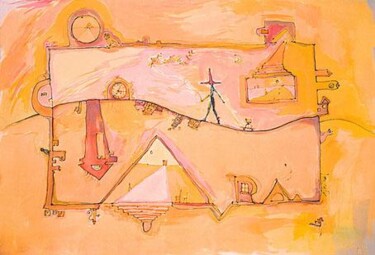 Peinture intitulée "Egyptian dream" par Bozena Kwiatkowska, Œuvre d'art originale
