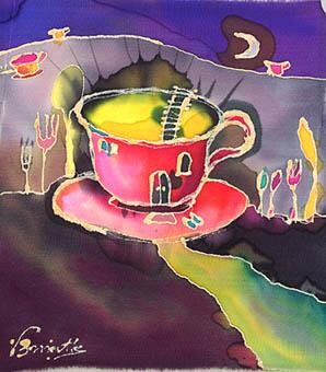 Peinture intitulée "Magic cup" par Bozena Kwiatkowska, Œuvre d'art originale