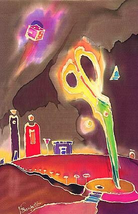 Peinture intitulée "A little strange sc…" par Bozena Kwiatkowska, Œuvre d'art originale