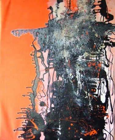 Peinture intitulée "Matin rouge" par Jypc, Œuvre d'art originale