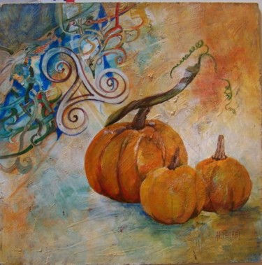 Peinture intitulée "rondes à croquer..." par Anne-Frédérique Ferret, Œuvre d'art originale