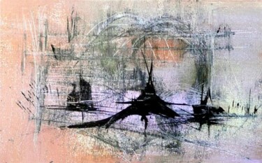 Pintura titulada "Les villages de Hon…" por Muriel Cayet, Obra de arte original
