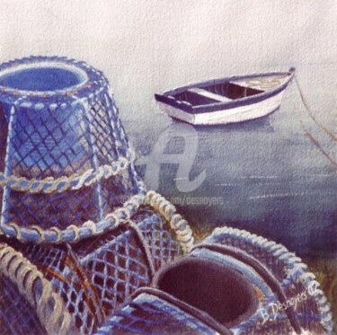 Peinture intitulée "LES CASIERS" par Desnoyers, Œuvre d'art originale