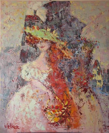 Walking Malerei mit dem Titel "Walking" von Oksana Veber, Original-Kunstwerk, Öl