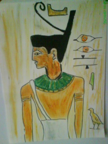 Peinture intitulée "egyptien" par Frederique Towmsend, Œuvre d'art originale