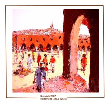 Peinture intitulée "Ghardaia" par M'Hamed Saci, Œuvre d'art originale