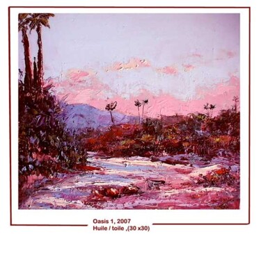 Peinture intitulée "Oasis 2" par M'Hamed Saci, Œuvre d'art originale