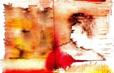 Dessin intitulée "Chaleur" par Bastian, Œuvre d'art originale