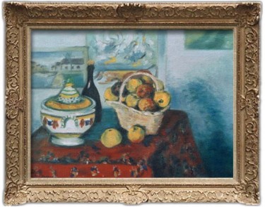 Peinture intitulée "Le compotier, d'apr…" par Lydie Le Gléhuir, Œuvre d'art originale