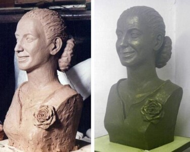 Pintura titulada "Eva Perón" por Mario Morasan, Obra de arte original