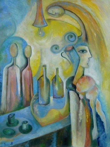 Painting titled "The Gentleman" by Roxana Donisanu, Original Artwork, Oil