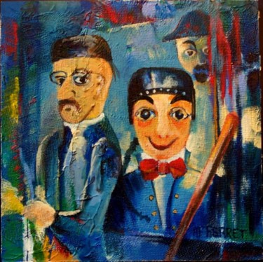 Peinture intitulée "comme un maître...…" par Anne-Frédérique Ferret, Œuvre d'art originale, Huile