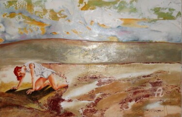 Peinture intitulée "Métempsycose ultime" par Paule-Andree Maraval, Œuvre d'art originale, Huile