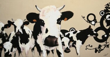 Pittura intitolato "cow trooper" da Frédéric Leleu, Opera d'arte originale