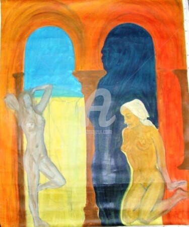 Peinture intitulée "L' éte  en Grece (I…" par André Da Luz (luxbridge), Œuvre d'art originale
