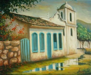 Peinture intitulée "IGREJA EM PARATY" par Sandro José Da Silva, Œuvre d'art originale