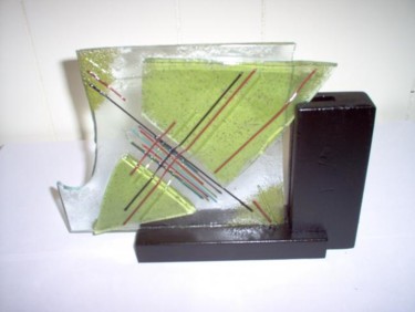 Sculpture titled "Green Block" by Jmarc, Original Artwork