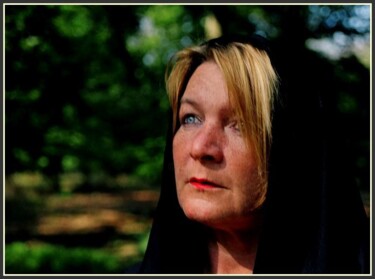 Fotografía titulada "Elle, songeuse." por Annick Terwagne, Pastelliste De La Fémin, Obra de arte original
