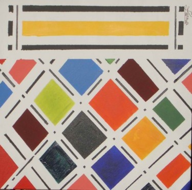 Pintura titulada "Colores en la ciudad" por Elvira Margalef, Obra de arte original, Oleo