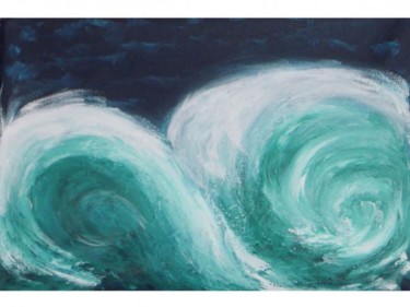 Pintura titulada "Rizos de ola" por Elvira Margalef, Obra de arte original, Oleo