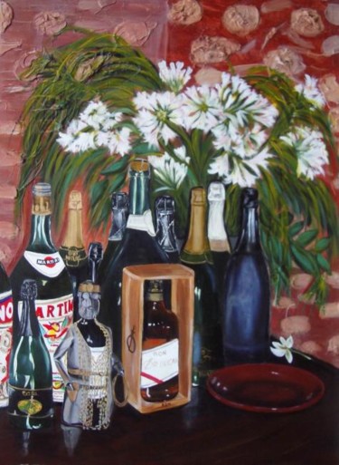 Pintura titulada "Placeres de la vida" por Elvira Margalef, Obra de arte original, Oleo