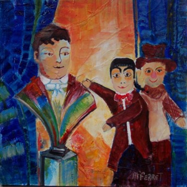 Peinture intitulée "hommage à Monsieur…" par Anne-Frédérique Ferret, Œuvre d'art originale, Huile