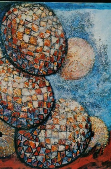 Peinture intitulée "les oursins" par James Mercurin-James, Œuvre d'art originale