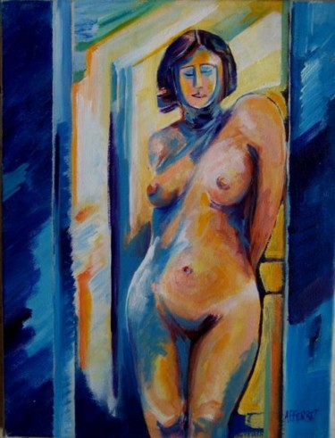 Entre le jour et la nuit... Peinture intitulée "Entre le jour et la…" par Anne-Frédérique Ferret, Œuvre d'art originale