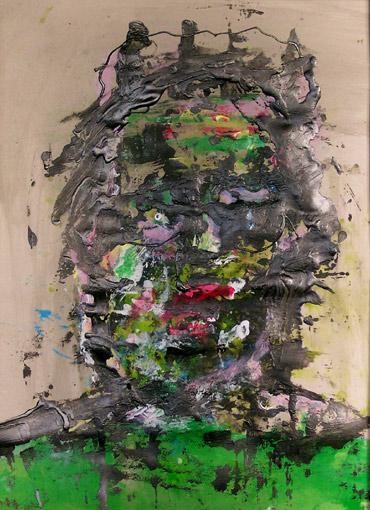 Peinture intitulée "Sous-France (9)" par Denis Bonnes, Œuvre d'art originale, Huile