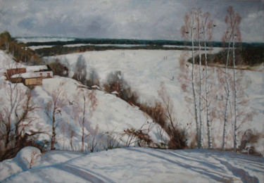 Peinture intitulée "Февраль" par Alexander Bezrodnykh, Œuvre d'art originale, Huile