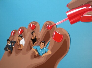 Peinture intitulée "Ah les Vacances..." par Ann'Soco, Œuvre d'art originale