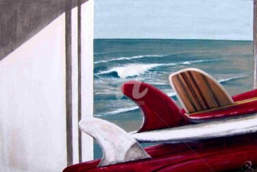 绘画 标题为“RED LONGBOARDS” 由Jacquotte Gaignault, 原创艺术品