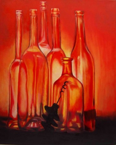 Pintura titulada "La Luz Brillando a…" por Elvira Margalef, Obra de arte original, Oleo