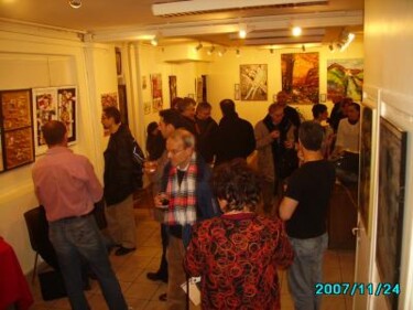 Painting titled "le vernissage 2" by Ziya Aydin, Original Artwork
