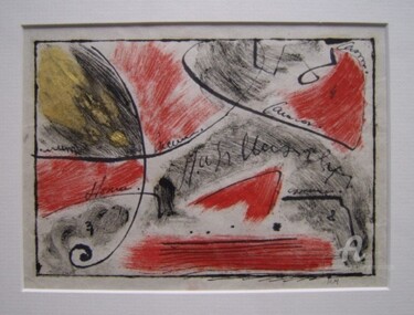 Gravures & estampes intitulée "Cheminements" par Hélène Mongin, Œuvre d'art originale, Monotype