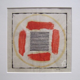 Gravures & estampes intitulée "Equilibre" par Hélène Mongin, Œuvre d'art originale, Monotype
