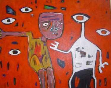 Painting titled "Hey look, a foreign…" by Jo Schofield, Original Artwork