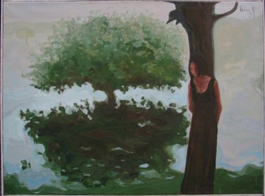 Painting titled "Reverie - paysage" by Aleksej Daniel Djermanovic, Original Artwork