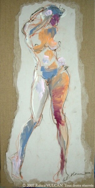Etude Daria Peinture intitulée "Etude Daria" par Raluca Vulcan, Œuvre d'art originale