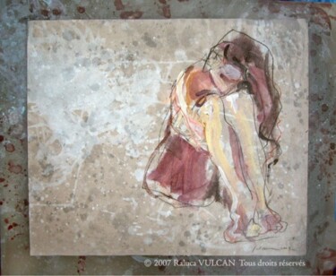 Solitude Peinture intitulée "Solitude" par Raluca Vulcan, Œuvre d'art originale