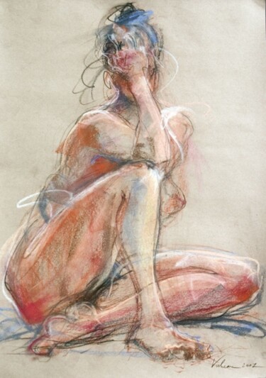 Model Peinture intitulée "Model" par Raluca Vulcan, Œuvre d'art originale