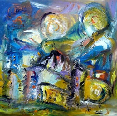 Schilderij getiteld "La complainte du la…" door Muriel Cayet, Origineel Kunstwerk