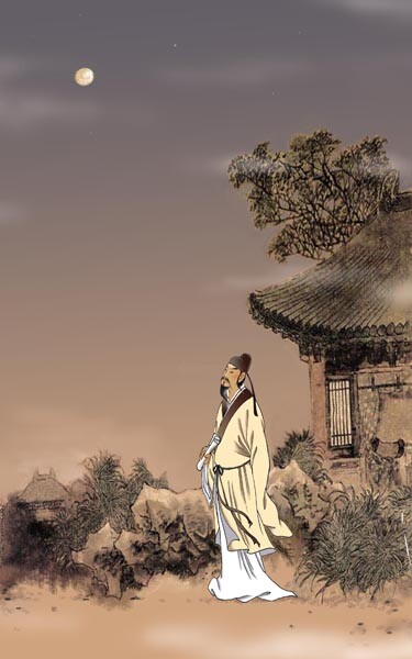 Painting titled "诗人李白" by Zhi Yong Mao, Original Artwork, Oil