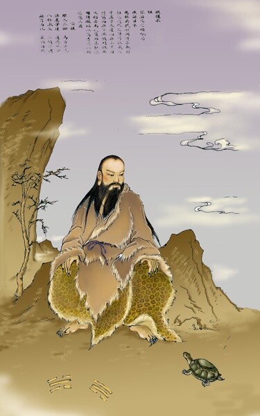 绘画 标题为“古代图书插画” 由智勇 毛, 原创艺术品, 油