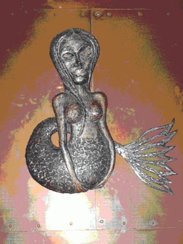 Schilderij getiteld "Zeemeermin 2" door Jos Devondel, Origineel Kunstwerk